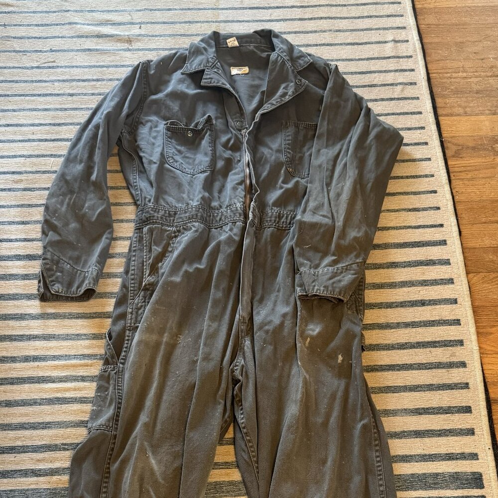 Vintage Wrangler Big Ben 44L coveralls - gray distressed/worn in